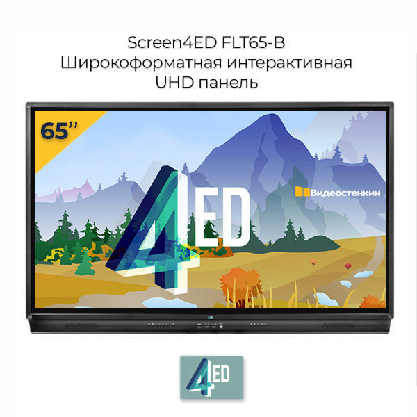 Интерактивная панель 65 дюймов Screen4ED FTLT65-B вид спереди